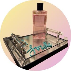 Handcrafted Mirror Makeup/Jewelry Tray